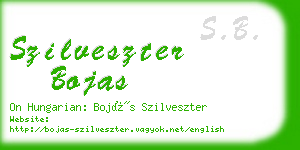 szilveszter bojas business card